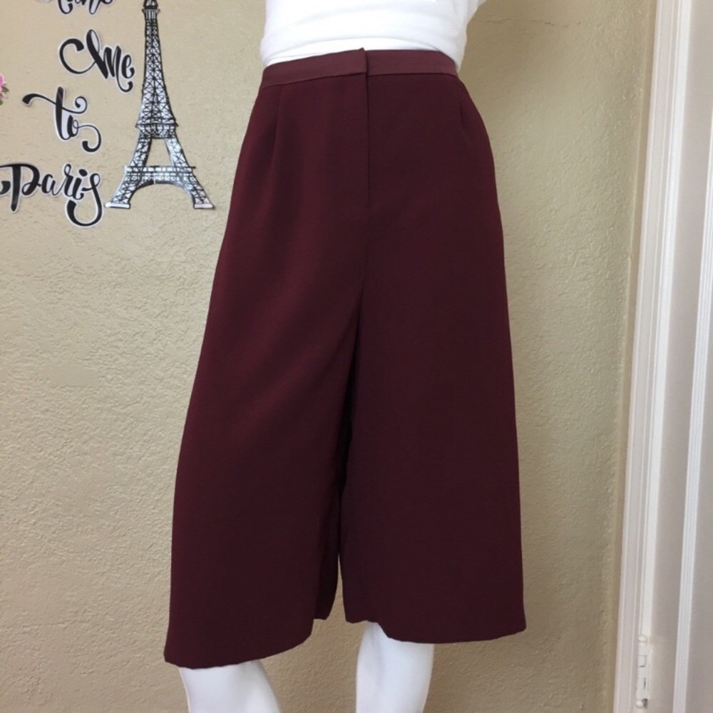Topshop Wideleg Crop Pants - Picture 2 of 8
